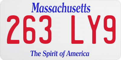 MA license plate 263LY9