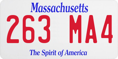 MA license plate 263MA4