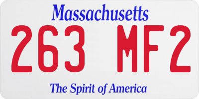 MA license plate 263MF2