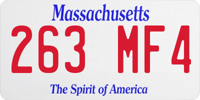MA license plate 263MF4