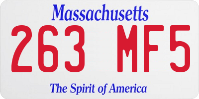 MA license plate 263MF5