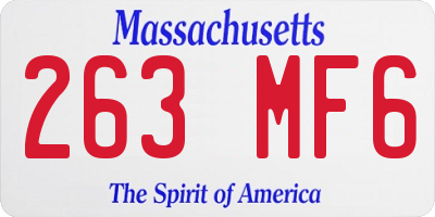 MA license plate 263MF6