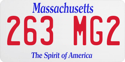 MA license plate 263MG2