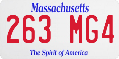 MA license plate 263MG4
