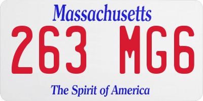MA license plate 263MG6
