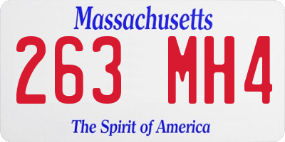 MA license plate 263MH4