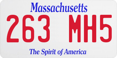 MA license plate 263MH5