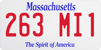 MA license plate 263MI1