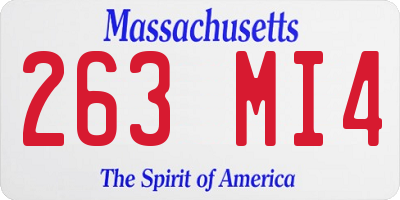 MA license plate 263MI4