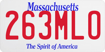 MA license plate 263MLO