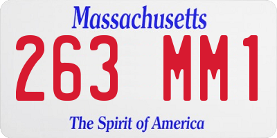 MA license plate 263MM1