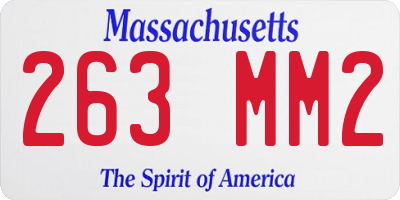 MA license plate 263MM2