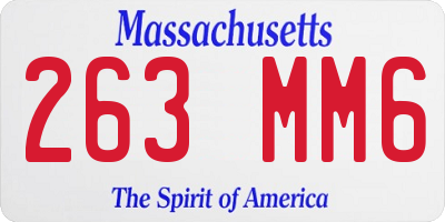 MA license plate 263MM6