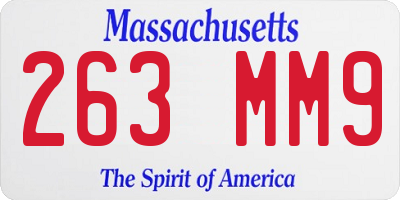 MA license plate 263MM9