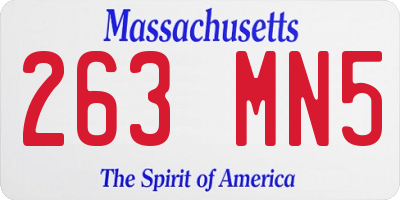 MA license plate 263MN5