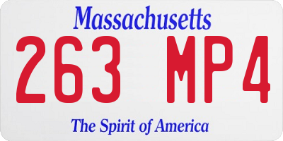 MA license plate 263MP4