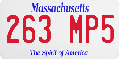 MA license plate 263MP5
