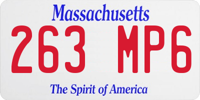 MA license plate 263MP6