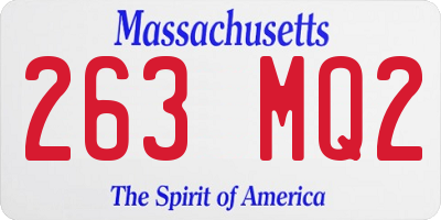 MA license plate 263MQ2