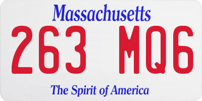 MA license plate 263MQ6