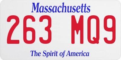 MA license plate 263MQ9