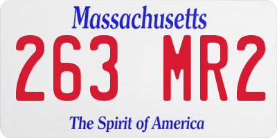 MA license plate 263MR2