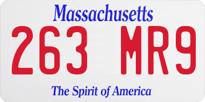 MA license plate 263MR9