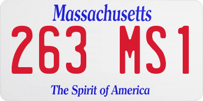 MA license plate 263MS1