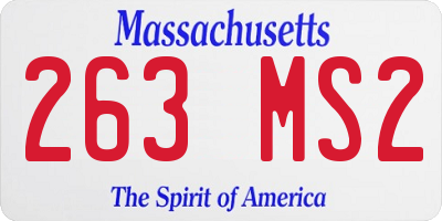 MA license plate 263MS2