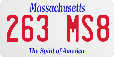 MA license plate 263MS8