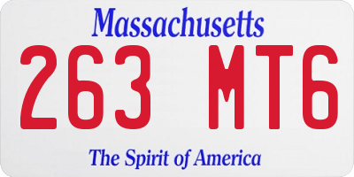 MA license plate 263MT6