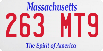 MA license plate 263MT9
