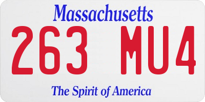 MA license plate 263MU4