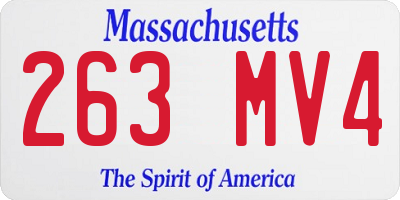 MA license plate 263MV4