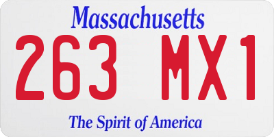 MA license plate 263MX1