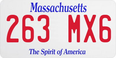MA license plate 263MX6