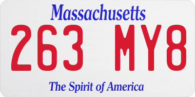 MA license plate 263MY8