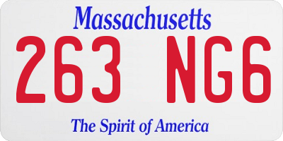 MA license plate 263NG6