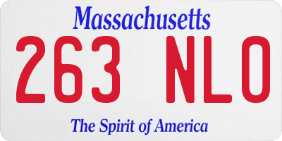 MA license plate 263NL0
