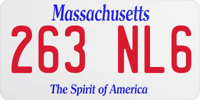 MA license plate 263NL6