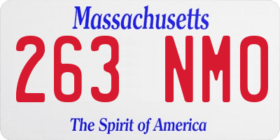 MA license plate 263NM0