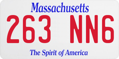 MA license plate 263NN6