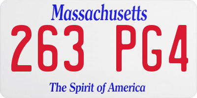 MA license plate 263PG4
