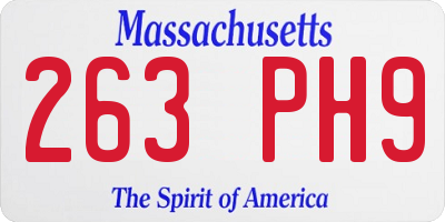 MA license plate 263PH9
