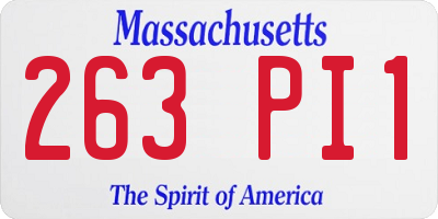 MA license plate 263PI1