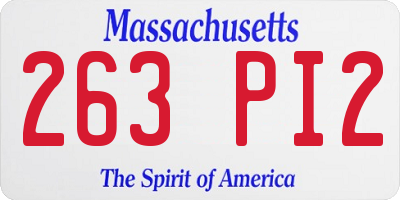 MA license plate 263PI2