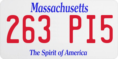 MA license plate 263PI5