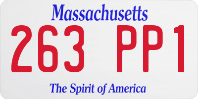 MA license plate 263PP1