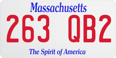 MA license plate 263QB2