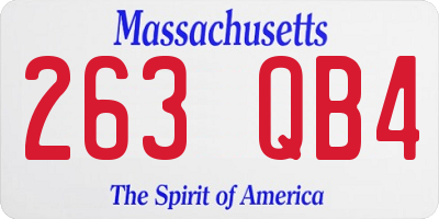 MA license plate 263QB4